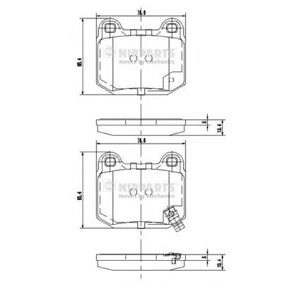 NIPPARTS j3611049 -  Комплект тормозных колодок, дисковый тормоз