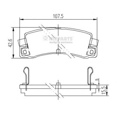 NIPPARTS j3612008 -  Комплект тормозных колодок, дисковый тормоз