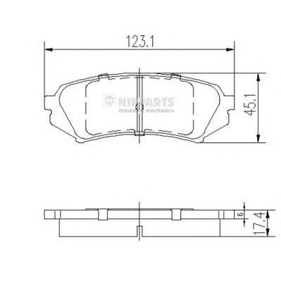 NIPPARTS j3612022 -  Комплект тормозных колодок, дисковый тормоз
