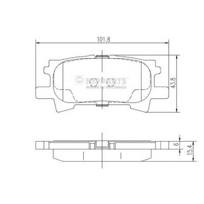 NIPPARTS j3612031 -  Комплект тормозных колодок, дисковый тормоз