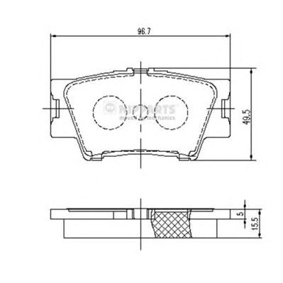 NIPPARTS j3612035 -  Комплект тормозных колодок, дисковый тормоз