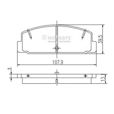 NIPPARTS j3613002 -  Комплект тормозных колодок, дисковый тормоз