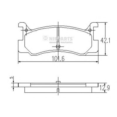 NIPPARTS j3613003 -  Комплект тормозных колодок, дисковый тормоз