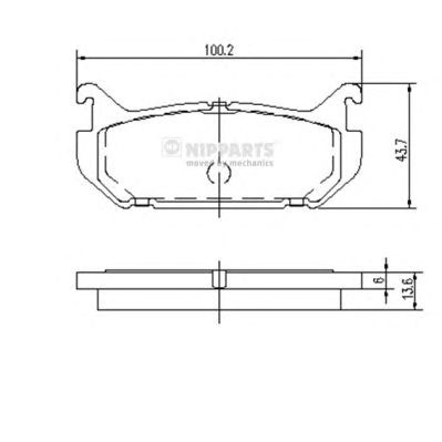 NIPPARTS j3613007 -  Комплект тормозных колодок, дисковый тормоз