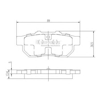 NIPPARTS j3614007 -  Комплект тормозных колодок, дисковый тормоз