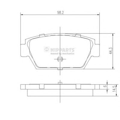 NIPPARTS j3615000 -  Комплект тормозных колодок, дисковый тормоз