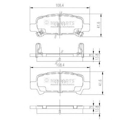 NIPPARTS j3617002 -  Комплект тормозных колодок, дисковый тормоз
