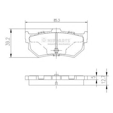 NIPPARTS j3618000 -  Комплект тормозных колодок, дисковый тормоз