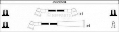NIPPARTS j5380504 -  Комплект проводов зажигания
