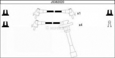 NIPPARTS j5382020 -  Комплект проводов зажигания