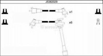 NIPPARTS j5382029 -  Комплект проводов зажигания
