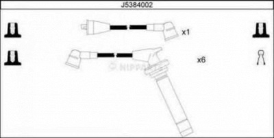 NIPPARTS j5384002 -  Комплект проводов зажигания