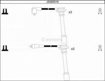 NIPPARTS j5385019 -  Комплект проводов зажигания