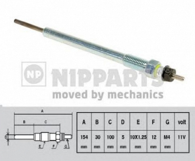 NIPPARTS j5710302 -  Свеча накаливания