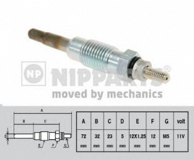NIPPARTS j5710400 -  Свеча накаливания