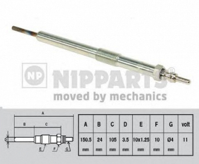 NIPPARTS j5710402 -  Свеча накаливания