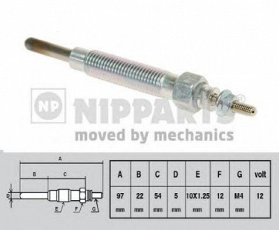 NIPPARTS j5710500 -  Свеча накаливания