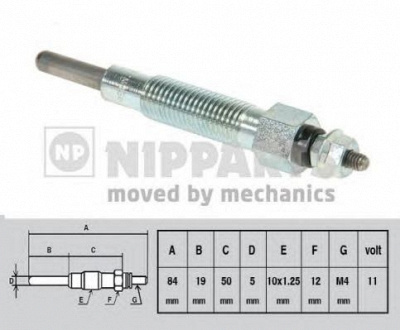 NIPPARTS j5711012 -  Свеча накаливания