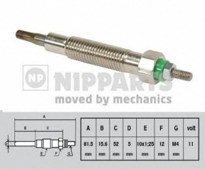 NIPPARTS j5711022 -  Свеча накаливания