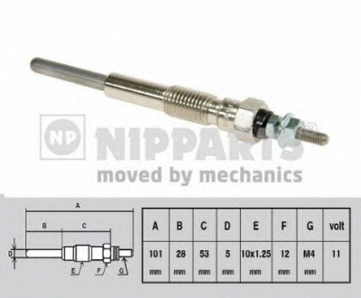 NIPPARTS j5712007 -  Свеча накаливания