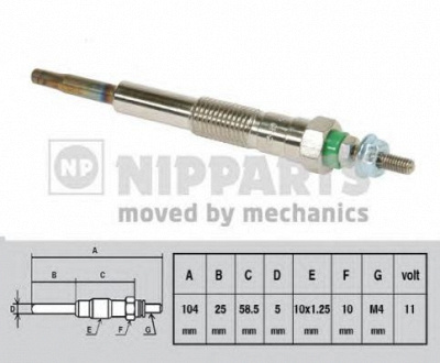 NIPPARTS j5712013 -  Свеча накаливания