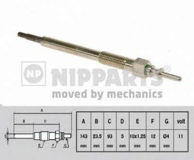 NIPPARTS j5714001 -  Свеча накаливания
