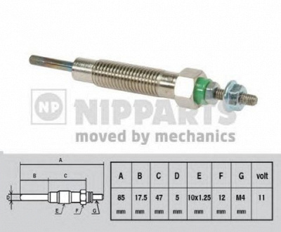 NIPPARTS j5715004 -  Свеча накаливания