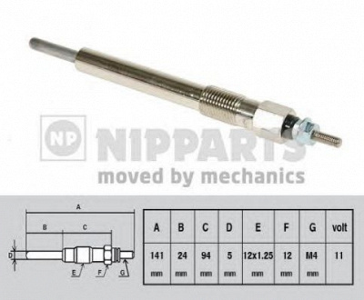 NIPPARTS j5719002 -  Свеча накаливания