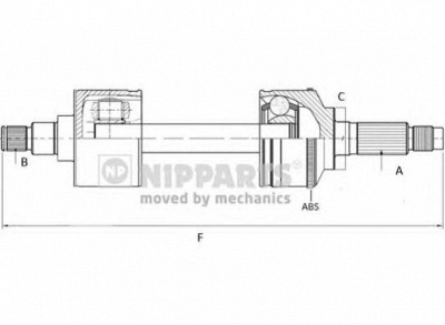NIPPARTS n2800302 -  Приводной вал