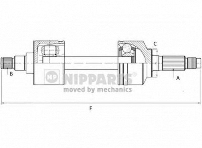 NIPPARTS n2805000 -  Приводной вал
