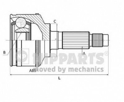 NIPPARTS n2827030 -  Шарнирный комплект, приводной вал