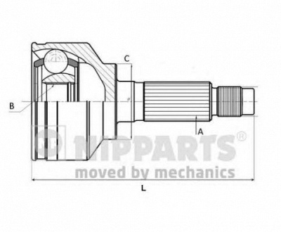 NIPPARTS n2827034 -  Шарнирный комплект, приводной вал