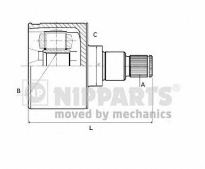 NIPPARTS n2837003 -  Шарнирный комплект, приводной вал