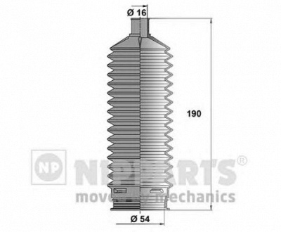 NIPPARTS n2840311 -  Комплект пыльника, рулевое управление