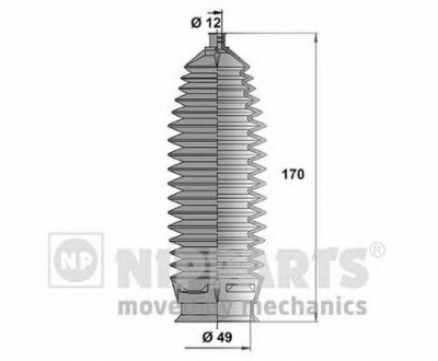 NIPPARTS n2840507 -  Комплект пыльника, рулевое управление