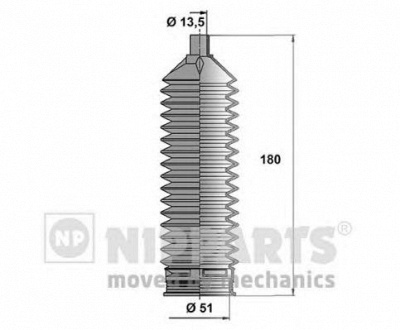 NIPPARTS n2840509 -  Комплект пыльника, рулевое управление