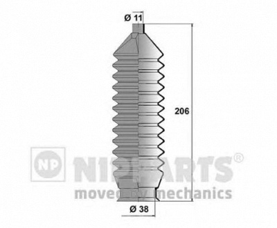 NIPPARTS n2843013 -  Комплект пыльника, рулевое управление