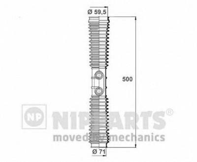 NIPPARTS n2844022 -  Комплект пыльника, рулевое управление