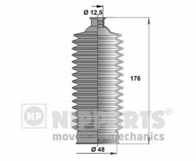 NIPPARTS n2844024 -  Комплект пыльника, рулевое управление