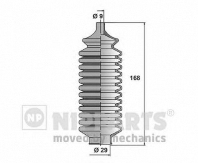 NIPPARTS n2845001 -  Комплект пыльника, рулевое управление