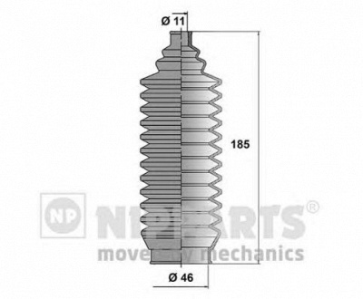 NIPPARTS n2845004 -  Комплект пыльника, рулевое управление