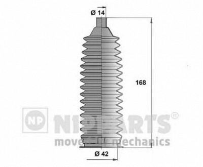 NIPPARTS n2848006 -  Комплект пыльника, рулевое управление