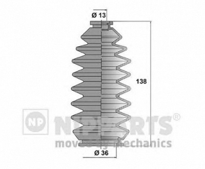 NIPPARTS n2848008 -  Комплект пыльника, рулевое управление