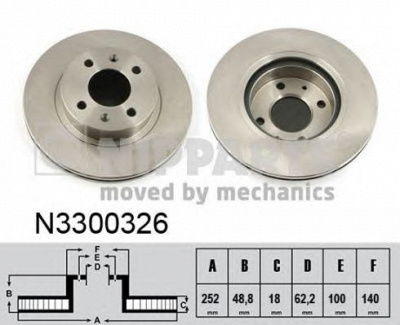 NIPPARTS n3300326 -  Тормозной диск