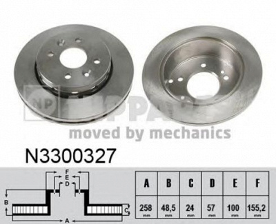 NIPPARTS n3300327 -  Тормозной диск