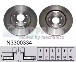 NIPPARTS n3300334 -  Тормозной диск