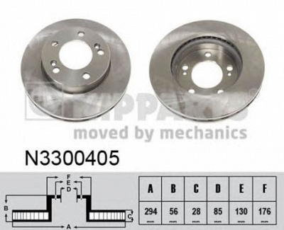 NIPPARTS n3300405 -  Тормозной диск