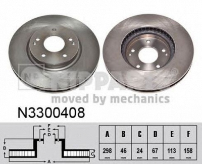 NIPPARTS n3300408 -  Тормозной диск