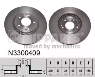 NIPPARTS n3300409 -  Тормозной диск