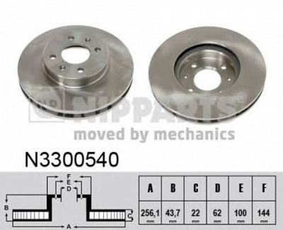 NIPPARTS n3300540 -  Тормозной диск